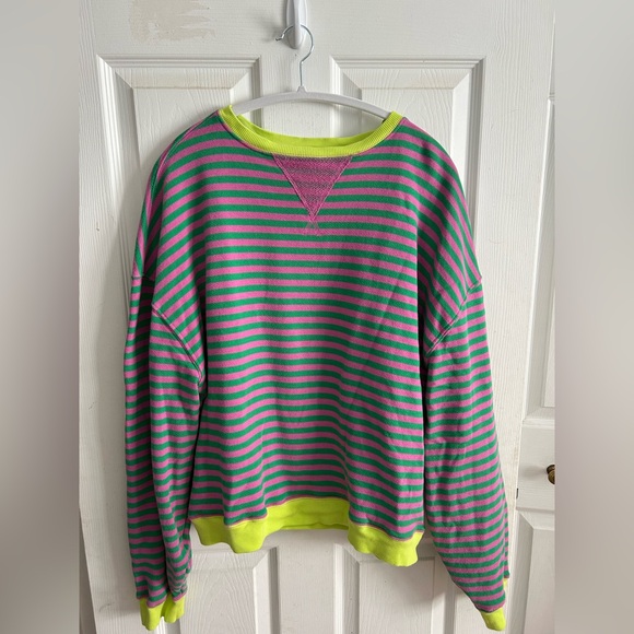 We The Free Tops - We The Free Classic Striped Oversized Crewneck.  EUC
